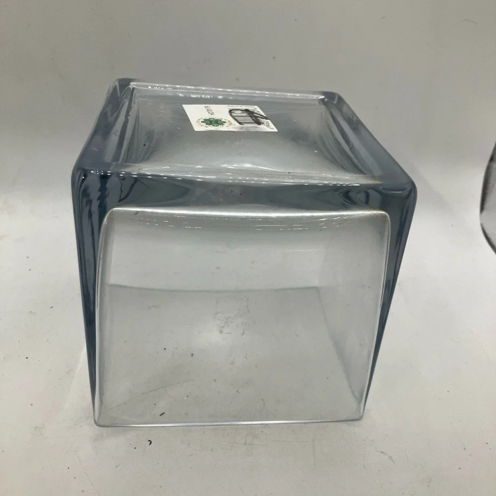 Crate Barrel Container Square Clear Glass Modern‎ Airtight Polish Minimalist